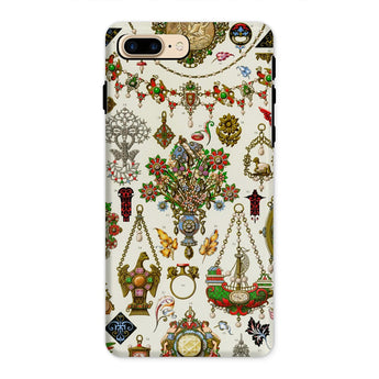 French Jewelry - Auguste Racinet Iphone Case, 8 Plus / Matte, Ornate Phone Case Collage Vintage Jewelry Decorative Elements