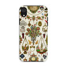 French Jewelry Auguste Racinet Iphone Case, Xr / Matte, Smartphone Case Ornate Vintage Jewelry Inspired Pattern Decorative Elements