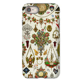 French Jewelry - Auguste Racinet Phone Case Iphone 8 / Matte Ornate Phone Case Collage Vintage Jewelry Decorative Objects Auguste Racinet’s