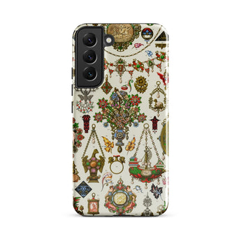 French Jewelry - Auguste Racinet Phone Case Samsung Galaxy S22 Plus / Matte Decorative Phone Case Intricate Vintage-style Illustration