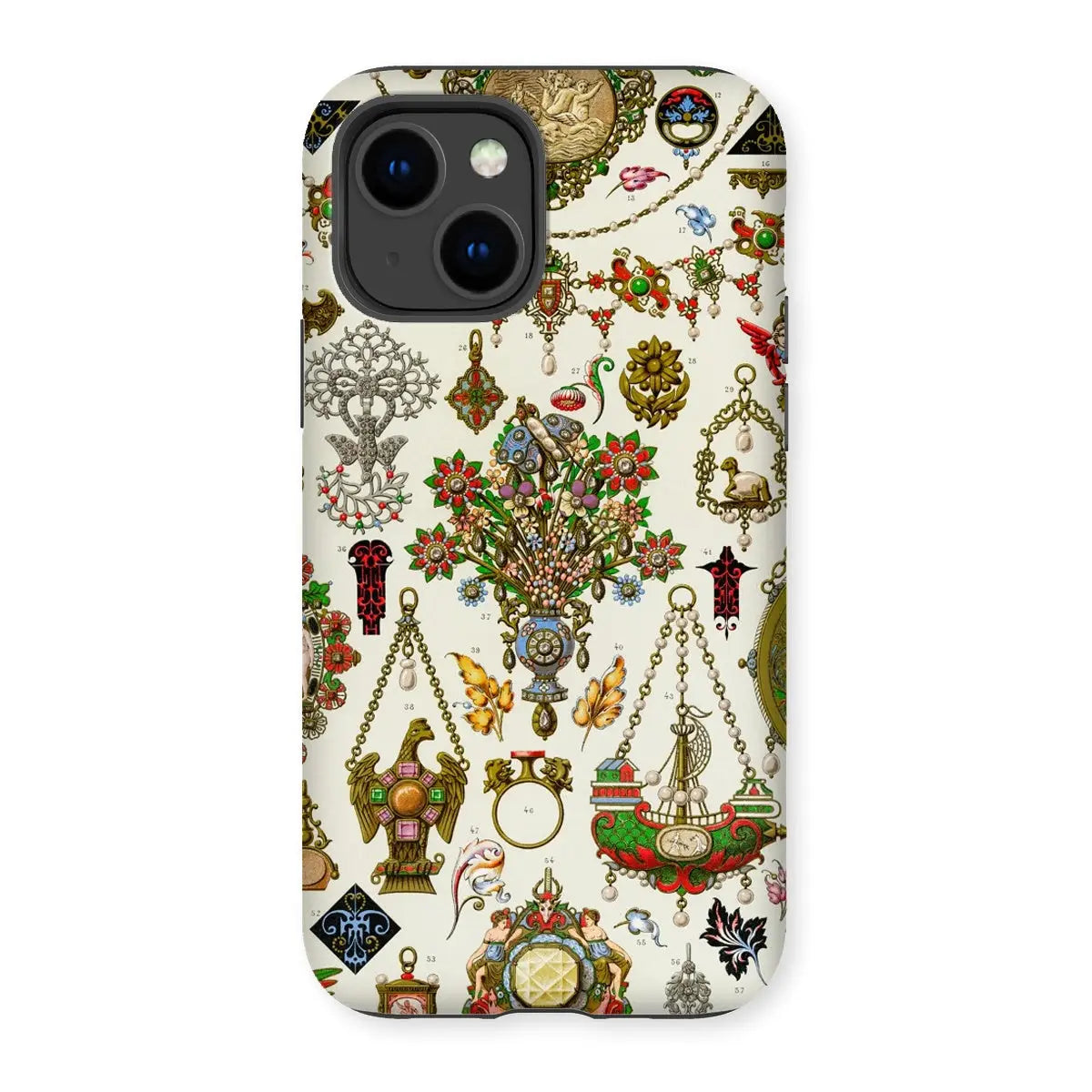 French Jewelry - Auguste Racinet Polychrome Art Phone Case - Iphone 14 / Matte - Mobile Phone Cases - Aesthetic Art