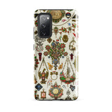 French Jewelry - Auguste Racinet Samsung Case, Galaxy S20 Fe / Matte, White Phone Case Adorned Colorful Antique-style Pattern Jewelry