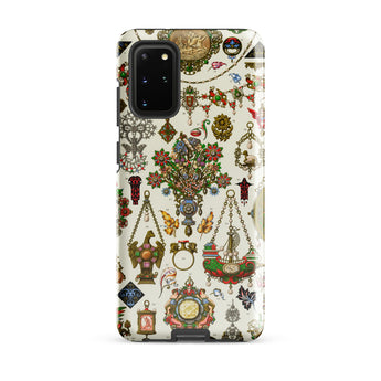 French Jewelry - Auguste Racinet Samsung Case, Galaxy S20 Plus / Matte, White Phone Case Adorned Colorful Intricate Pattern Antique