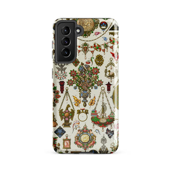 French Jewelry - Auguste Racinet Samsung Case, Galaxy S21 Fe / Matte, Smartphone Case Intricate Colorful Pattern Vintage Jewelry Designs