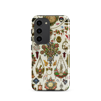 French Jewelry - Auguste Racinet Samsung Case, Galaxy S23 / Matte, Smartphone Case Intricate Colorful Pattern Decorative Elements Floral
