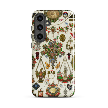 French Jewelry - Auguste Racinet Samsung Case, Galaxy S24 Plus / Matte, Smartphone Case Adorned Intricate Colorful Pattern Jewelry