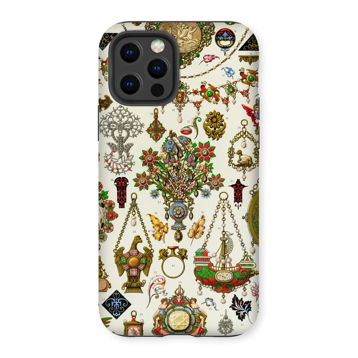 French Jewelry By Auguste Racinet Tough Phone Case - Iphone 12 Pro / Matte - Mobile Phone Cases - Aesthetic Art