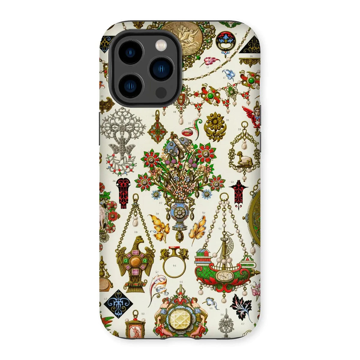 French Jewelry By Auguste Racinet Tough Phone Case - Iphone 14 Pro Max / Matte - Mobile Phone Cases - Aesthetic Art