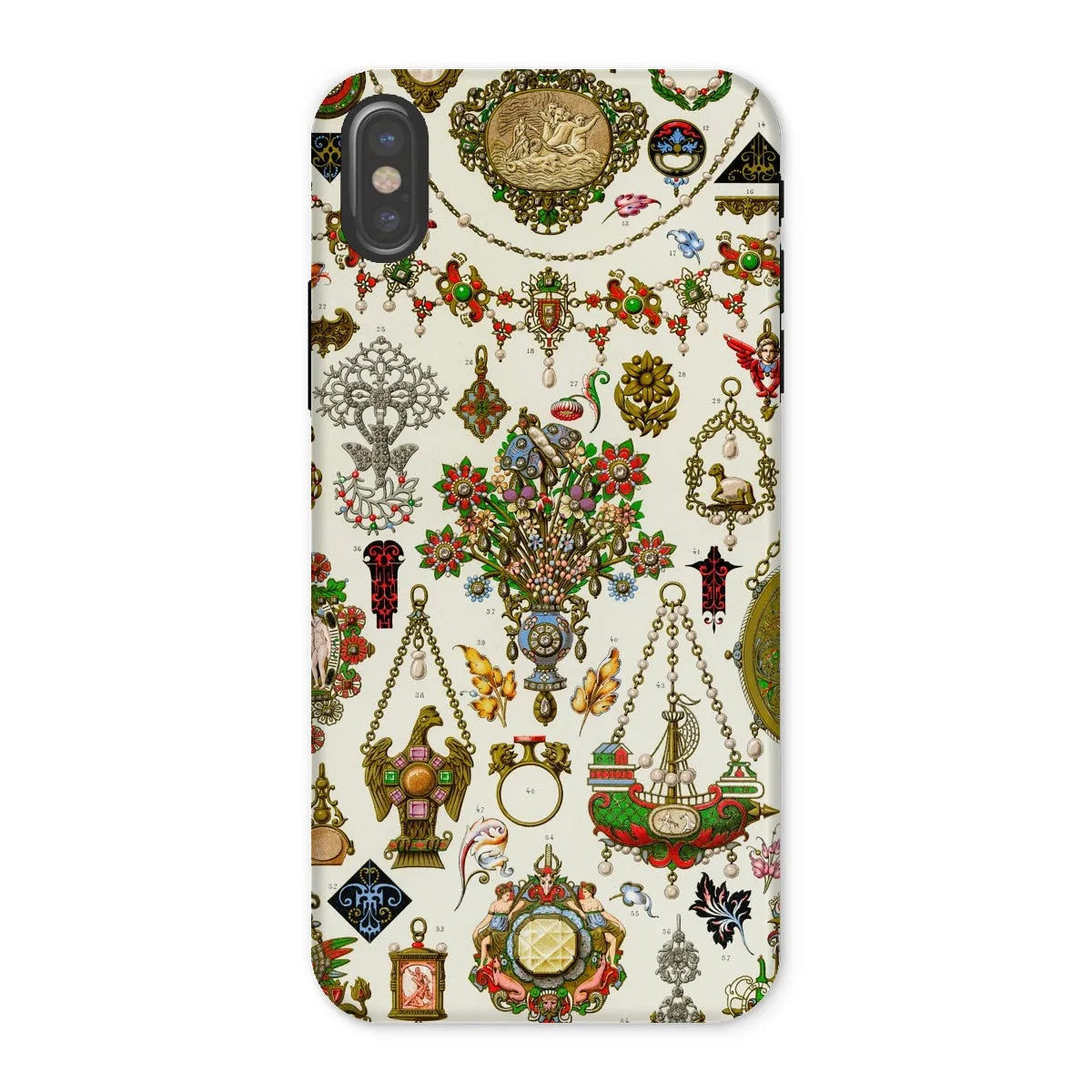 French Jewelry By Auguste Racinet Tough Phone Case - Iphone x / Matte - Mobile Phone Cases - Aesthetic Art