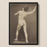 French Male Nude - Guglielmo Marconi Kunstdruck / Leinwand, 12x18’’ / 31x46cm / Schwarzer Rahmen, Poster-Drucke & visuelle Kunstwerke, Toby Leon