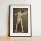 French Male Nude - Guglielmo Marconi Kunstdruck / Leinwand, 12x18’’ / 31x46cm / Schwarzer Rahmen / Passepartout, Poster-Drucke & visuelle Kunstwerke, Toby