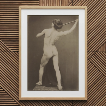French Male Nude - Guglielmo Marconi Kunstdruck / Leinwand, 20x30’’ / 51x76cm / Naturrahmen / Passepartout, Poster-Drucke & visuelle Kunstwerke,