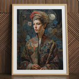 Surreal Norse goddess Freyja portrait