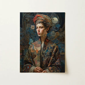 Freyja - Surreal Norse Goddess Art Print / Canvas, Norse Realms Unfurls, Surreal Norse Goddess, Mighty Seeker