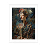 Freyja - Surreal Norse Goddess Art Print, Portrait Painting Dark Ornate Style Elegantly Dressed Figure