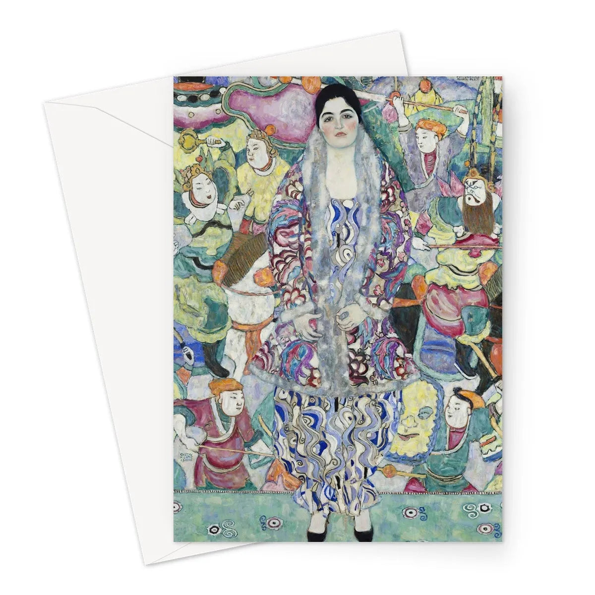 Friederike Maria Beer By Gustav Klimt Greeting Card - A5 Portrait / 10 Cards - Greeting & Note Cards - Aesthetic Art