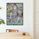 Friederike Maria Beer - Gustav Klimt Portrait Framed Canvas, Framed Gustav Klimt Painting Figure Ornate Patterned Dress
