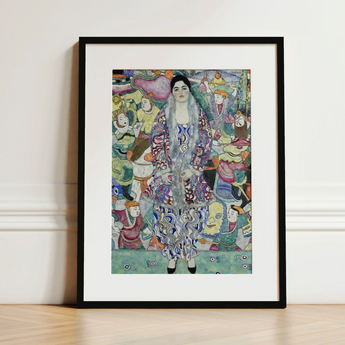 Friederike Maria Beer - Gustav Klimt Symbolist Art Print / Canvas Framed Art Print Stylized Woman Ornate Patterned Robe Gustav Klimt,