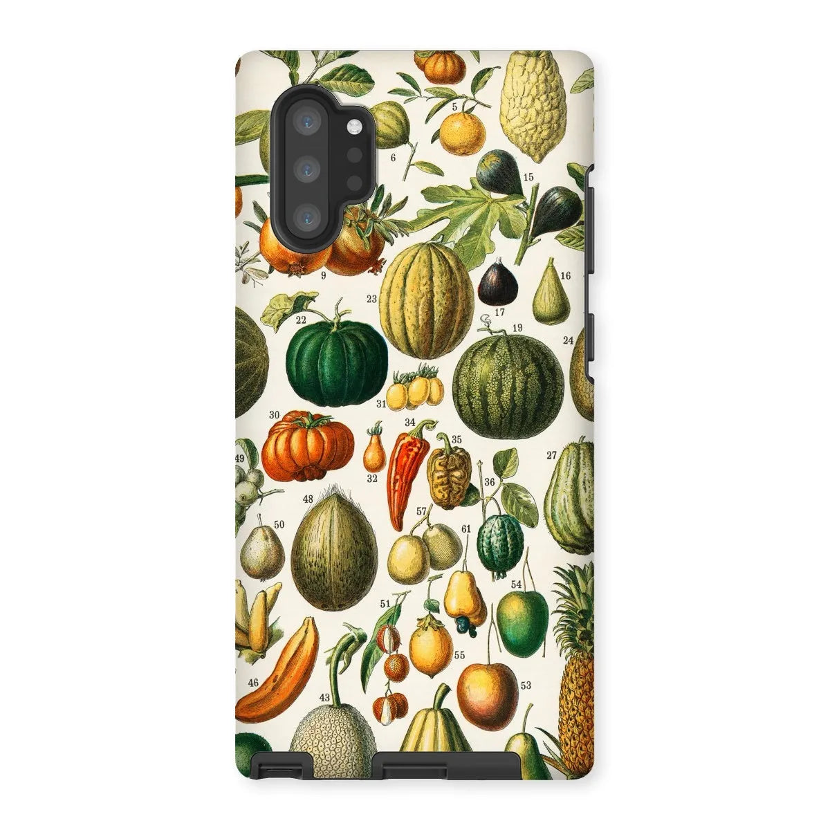 Fruits And Vegetables Art Phone Case - Nouveau Larousse Illustre - Samsung Galaxy Note 10p / Matte - Mobile Phone Cases