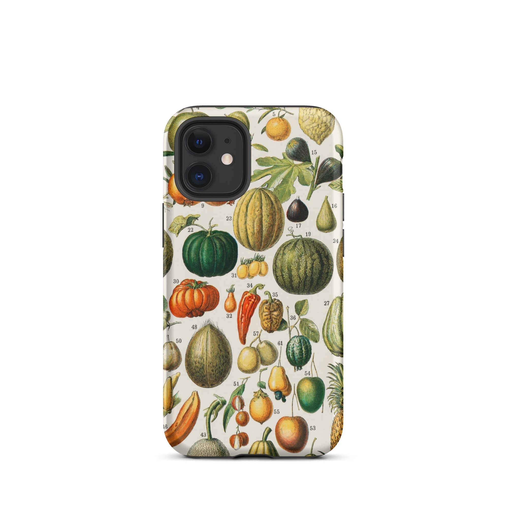 Fruits & Vegetables Nouveau Larousse Iphone Case, 12 Mini / Matte, Vegetable Themed Iphone Case