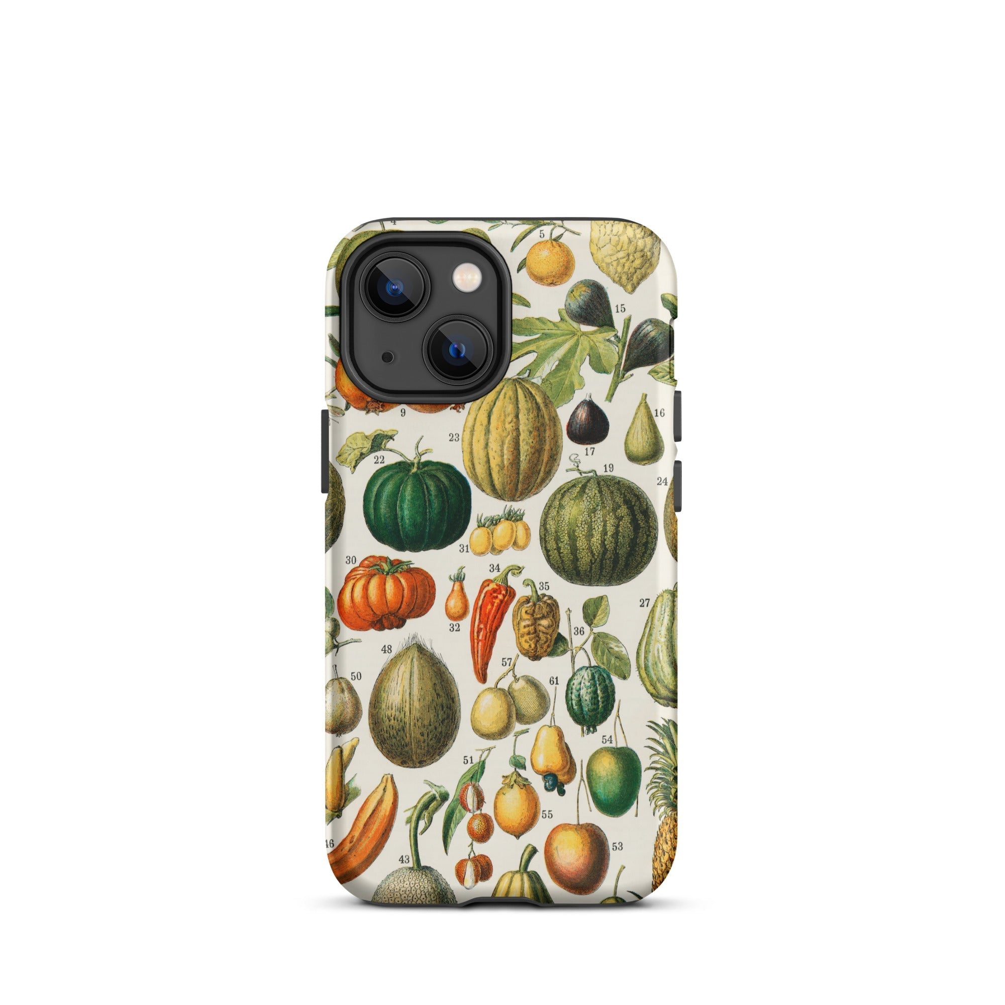 Fruits & Vegetables Nouveau Larousse Iphone Case, 13 Mini / Matte, Iphone Case Vintage Vegetable Print