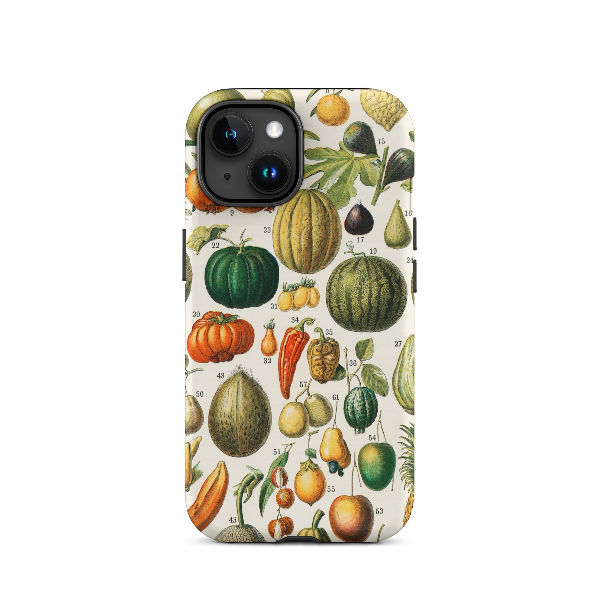 Fruits & Vegetables Nouveau Larousse Iphone Case, 15 / Matte, Vegetable Themed Phone Case