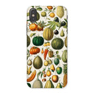 Fruits & Vegetables - Nouveau Larousse Iphone Case, x / Tough Phone, Phone Case Colorful Botanical Illustration Fruits Vegetables