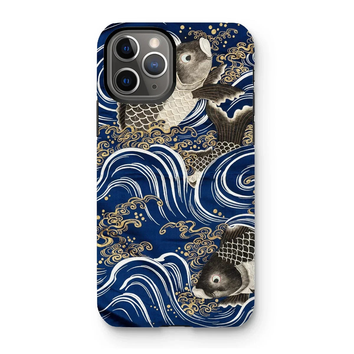 Fukusa and Carp - Japanese Meiji Art Iphone Case, 11 Pro / Matte, Iphone Case Japanese-inspired Design Koi Fish Waves