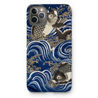 Fukusa and Carp - Japanese Meiji Art Iphone Case, 11 Pro Max / Matte, Phone Case Japanese-style Design Koi Fish Waves