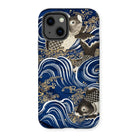 Fukusa and Carp - Japanese Meiji Art Iphone Case, 13 / Matte, Decorative Phone Case Japanese-inspired Wave Koi Fish Design