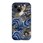 Fukusa and Carp - Japanese Meiji Art Iphone Case, 14 / Matte, Decorative Phone Case Japanese-style Wave Koi Fish Design