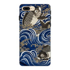 Fukusa and Carp - Japanese Meiji Art Iphone Case, 8 Plus / Matte, Phone Case Japanese-style Design Koi Fish Waves