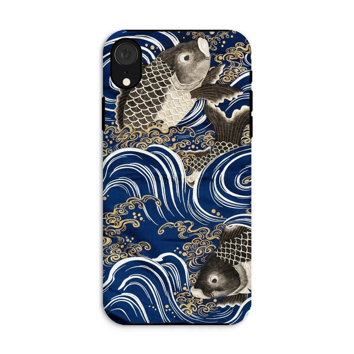 Fukusa and Carp - Japanese Meiji Art Iphone Case, Xr / Matte, Phone Case Japanese-style Design Koi Fish Waves