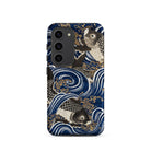 Fukusa and Carp Japanese Meiji Art Samsung Case, Galaxy S23 / Matte, Smartphone Case Japanese Style Design Koi Fish Waves