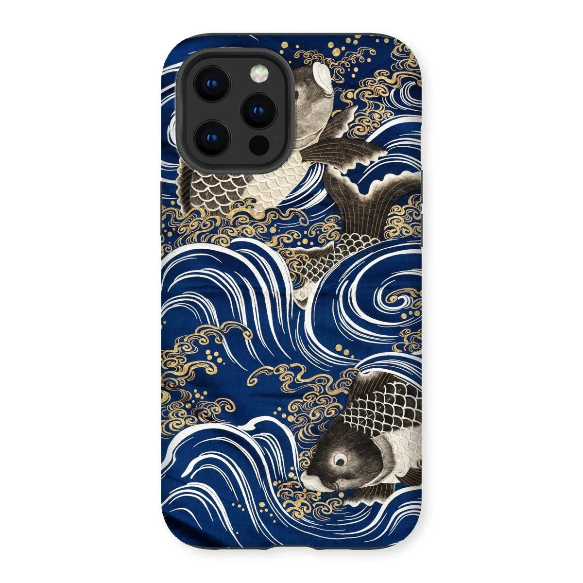 Fukusa And Carp - Japanese Meiji Period Art Phone Case - Iphone 12 Pro Max / Matte - Mobile Phone Cases - Aesthetic Art