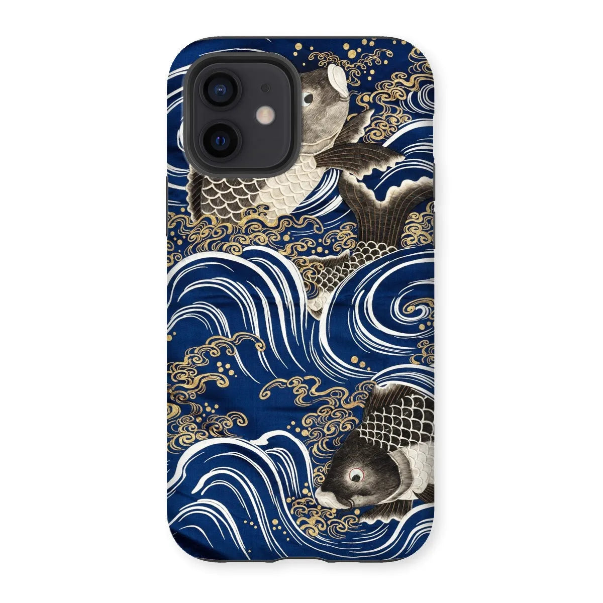 Fukusa And Carp - Japanese Meiji Period Art Phone Case - Iphone 12 / Matte - Mobile Phone Cases - Aesthetic Art