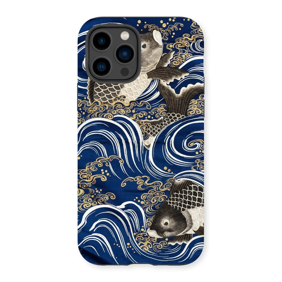 Fukusa And Carp - Japanese Meiji Period Art Phone Case - Iphone 14 Pro / Matte - Mobile Phone Cases - Aesthetic Art