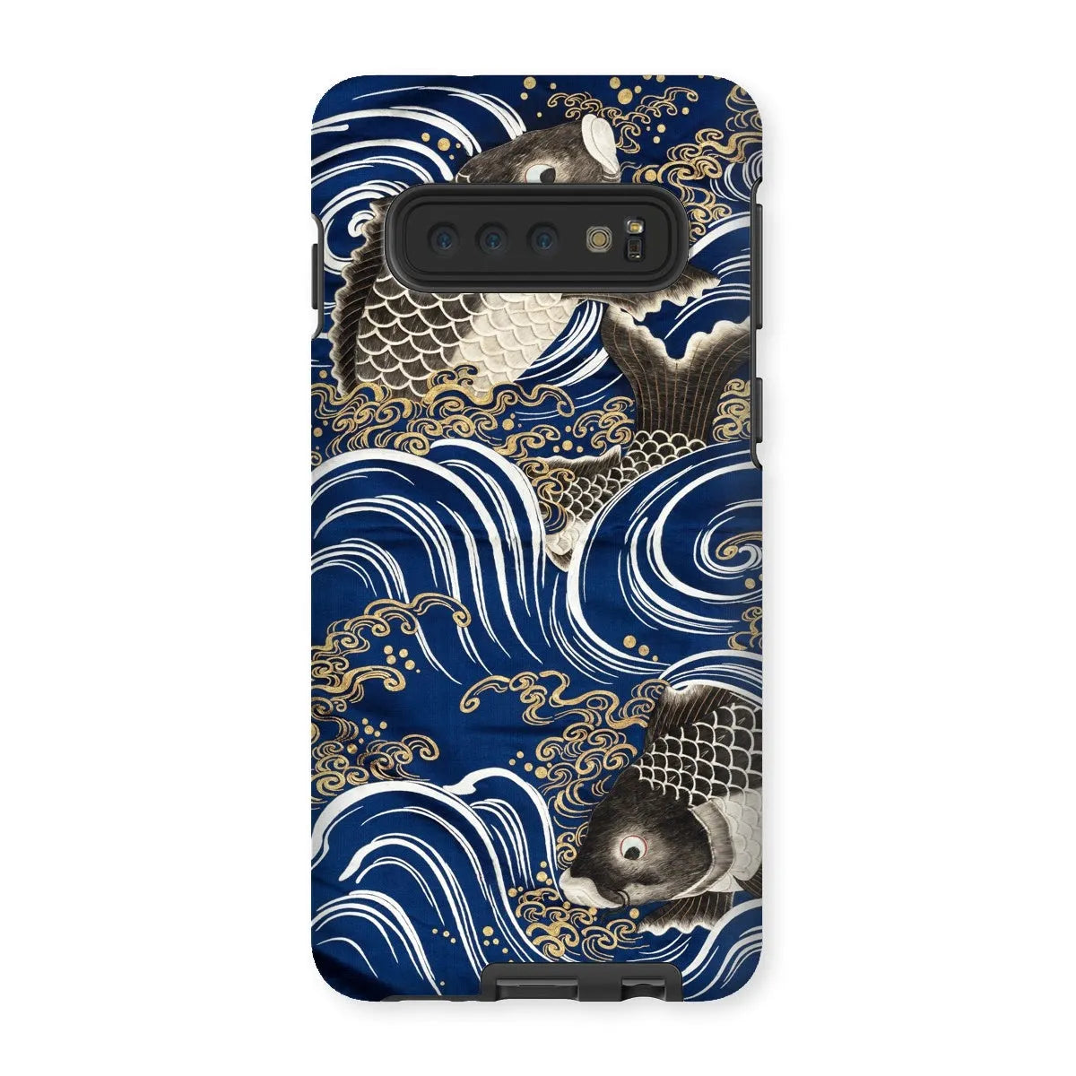 Fukusa And Carp - Japanese Meiji Period Art Phone Case - Samsung Galaxy S10 / Matte - Mobile Phone Cases - Aesthetic Art