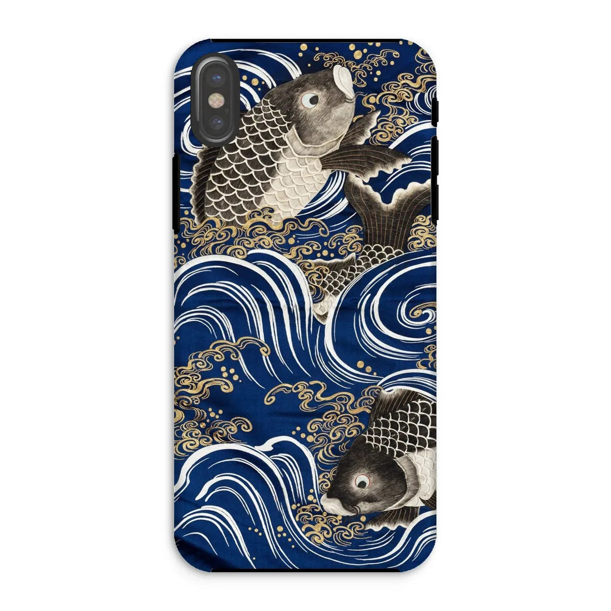Fukusa And Carp - Japanese Meiji Period Art Phone Case - Iphone Xs / Matte - Mobile Phone Cases - Aesthetic Art