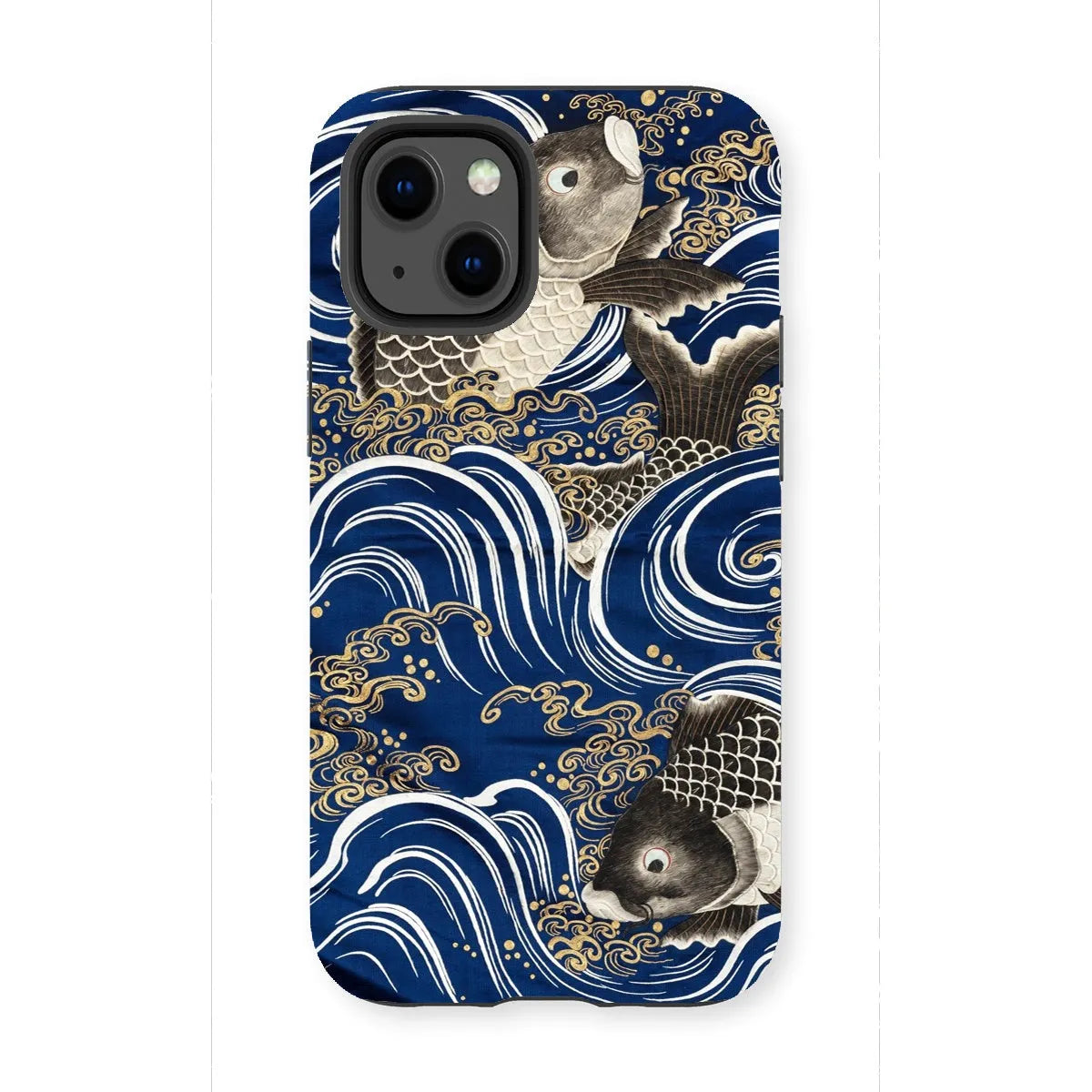 Fukusa And Carp - Japanese Meiji Period Art Phone Case - Iphone 13 Mini / Matte - Mobile Phone Cases - Aesthetic Art