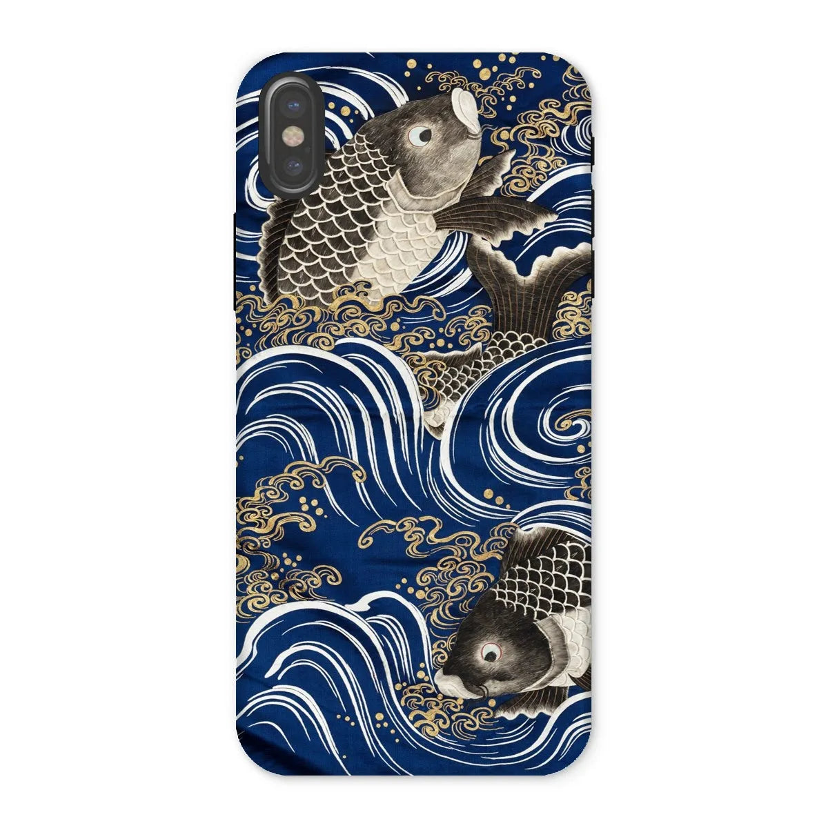 Fukusa And Carp - Japanese Meiji Period Art Phone Case - Iphone x / Matte - Mobile Phone Cases - Aesthetic Art