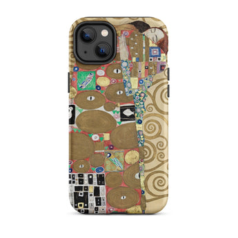 The Fulfilment - Gustav Klimt Phone Case Iphone 14 Plus / Matte Phone Case Kiss Artwork Gustav Klimt Romantic, Romantic Art, Bloom, it Coils