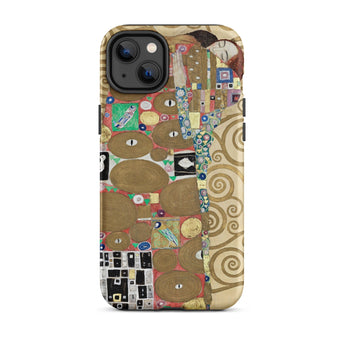 The Fulfilment - Gustav Klimt Phone Case Iphone 14 Plus / Matte Phone Case Kiss Artwork Gustav Klimt Romantic, Romantic Art, Bloom, it Coils