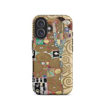 The Fulfilment - Gustav Klimt Phone Case Iphone 16 Plus / Matte Phone Case Klimt’s Kiss’ Gustav Klimt Romantic, Romantic Art, Bloom,