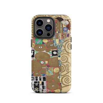The Fulfilment - Gustav Klimt Phone Case Iphone 13 Pro / Matte Phone Case Klimt’s Kiss Artwork Gustav Klimt Romantic, Romantic Art, Bloom,