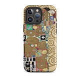 The Fulfilment - Gustav Klimt Phone Case Iphone 16 Pro Max / Matte Smartphone Case Reproduction Gustav Klimt’s Kiss’ Klimt Romantic,
