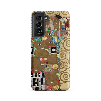 The Fulfilment - Gustav Klimt Samsung Case, Galaxy S21 Fe / Matte, Smartphone Case Reproduction Gustav Klimt’s Kiss Painting