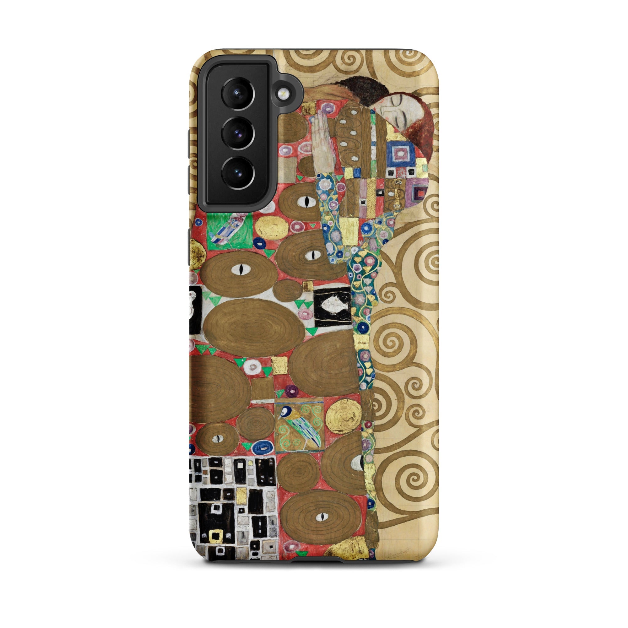 The Fulfilment Gustav Klimt Samsung Case, Galaxy S21 Plus / Matte, Smartphone Case Abstract Colorful Design Gold Accents