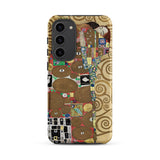 The Fulfilment - Gustav Klimt Samsung Case, Galaxy S23 Plus / Matte, Smartphone Case Abstract Colorful Pattern Reminiscent Gustav Klimt’s