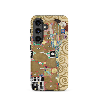 The Fulfilment - Gustav Klimt Samsung Case, Galaxy S24 / Matte, Smartphone Case Abstract Colorful Design Gold Accents